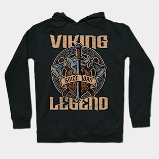 Viking Legend Since 1995 Birthday Norse Helmet Axe Hoodie